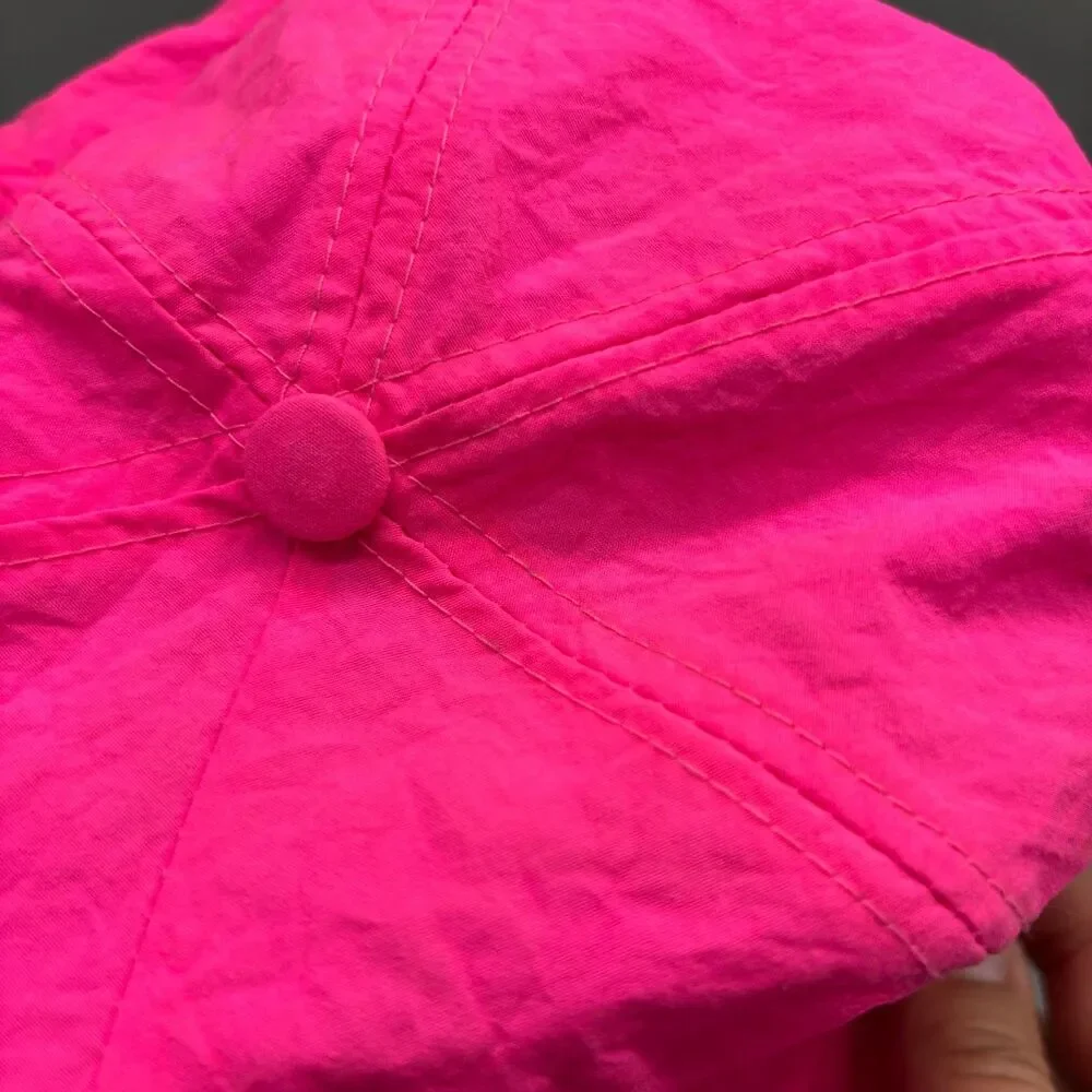 Vintage Cummins Racing Hat Neon Pink Strapback Adjustable Rope Cap Nylon 80s - Picture 8 of 9